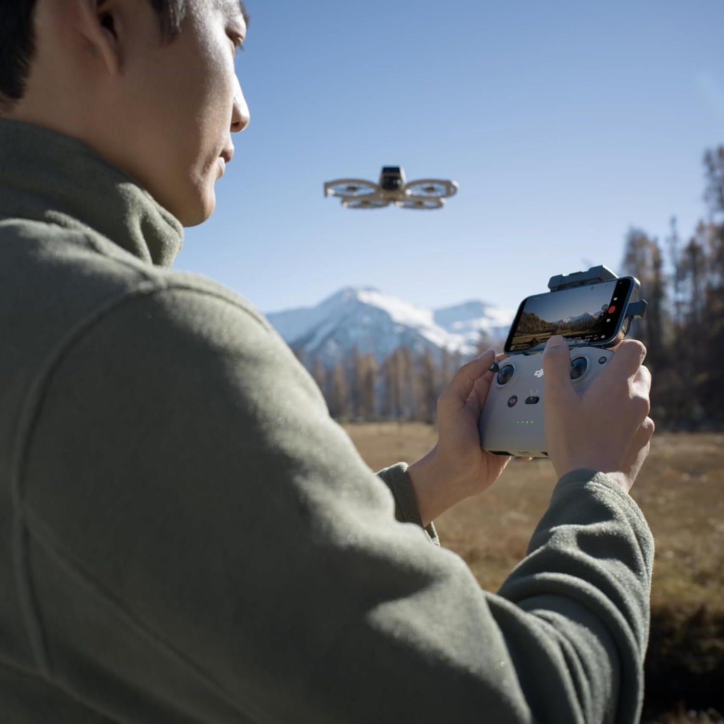 DJI Flip (RC-N3), Drone with 4K UHD Camera for Adults, Under 249 g, 3-Axis Gimbal Stabilization, 44000ft/13km Video Transmission, Palm Takeoff, Auto Return, 31-Min Flight Time, Intelligent Flight