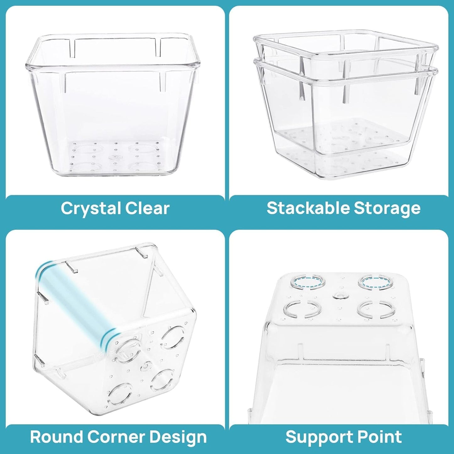 Purilite Select Clear Drawer Organizer Set