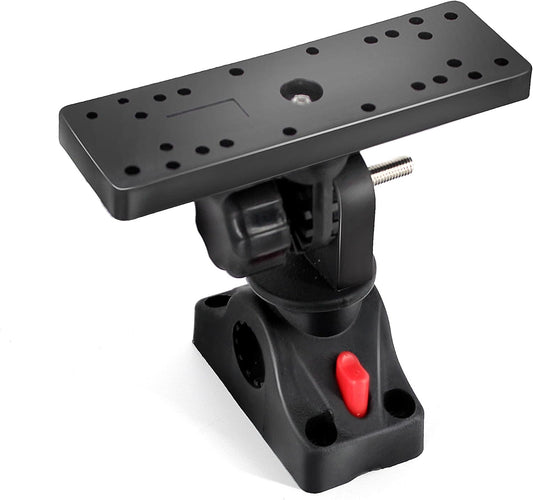 Xproutdoor Fish Finder Mounts for Boat, 360° Adjustable Fish Finder Mounting Brackets, Depth Finders Mount, Universal Marine Electronics Mounting Plate for Boat, Canoe, Kayak