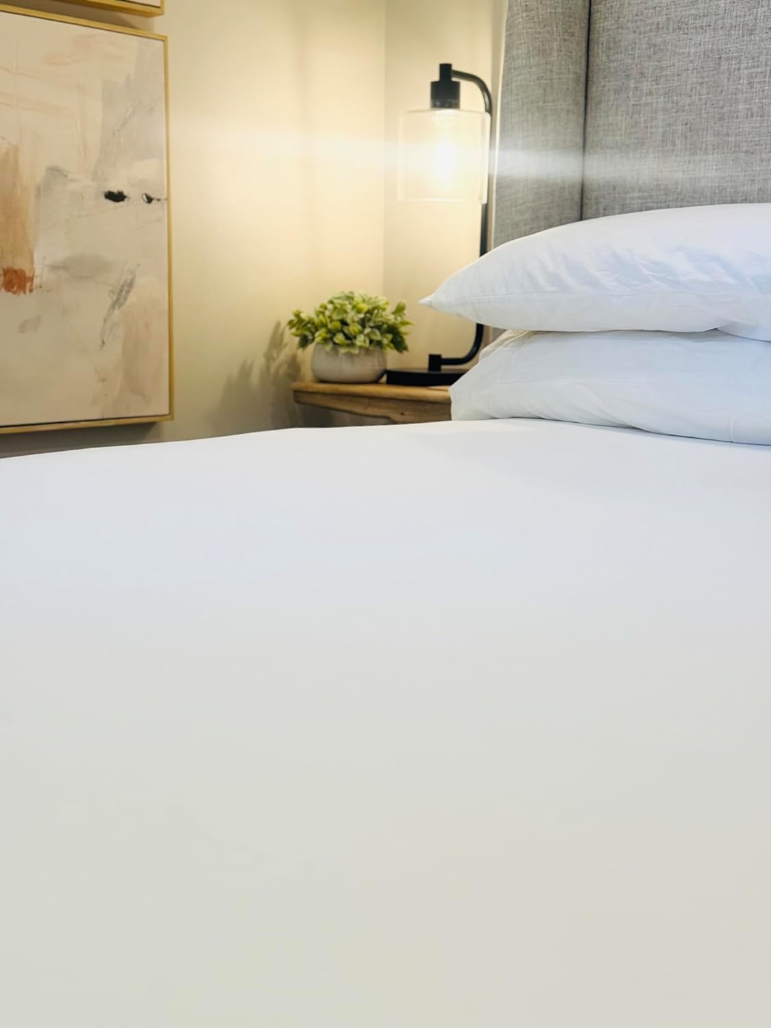 100% Egyptian Cotton Queen Sheet Set – 4-Piece, 800 Thread Count, White – Luxury Hotel Quality Bedding, Fits 14” Deep Mattress, Oeko-TEX Certified - Ultra Soft & Breathable (Queen Size)