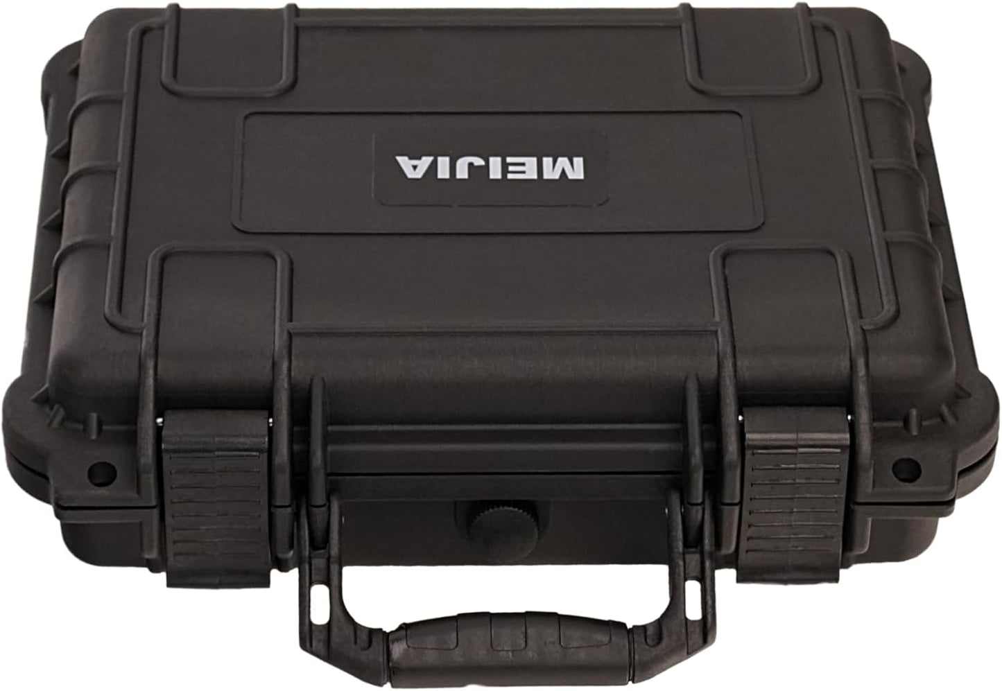 MEIJIA Portable Waterproof Protective Hard Case,Camera Case with Customizable Fit Foam Inserted, Elegant Black (9.17"x 7.56"x4.33")