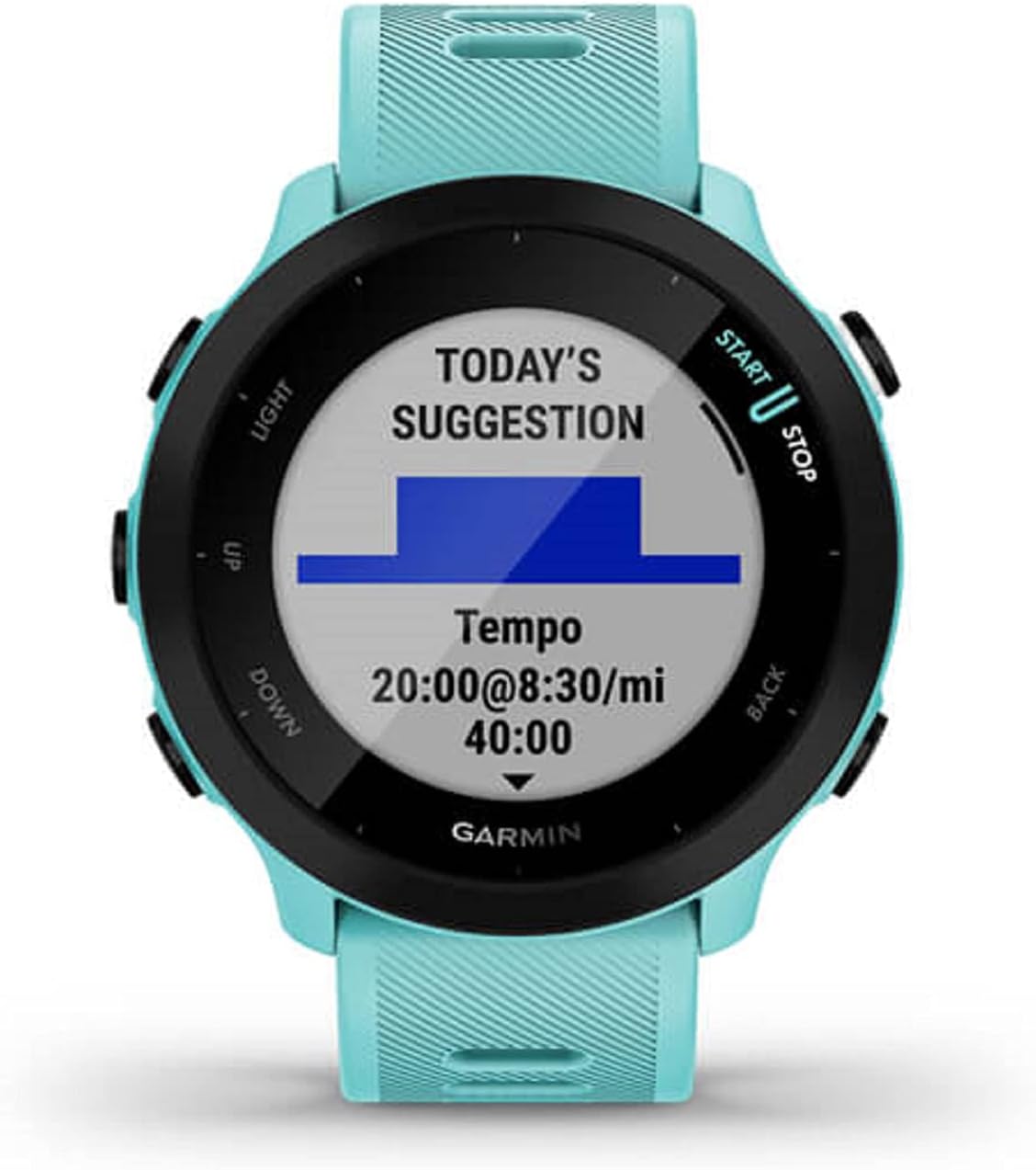 Garmin Forerunner 55, GPS Running Watch with Daily Suggested Workouts, Up to 2 Weeks of Battery Life, White