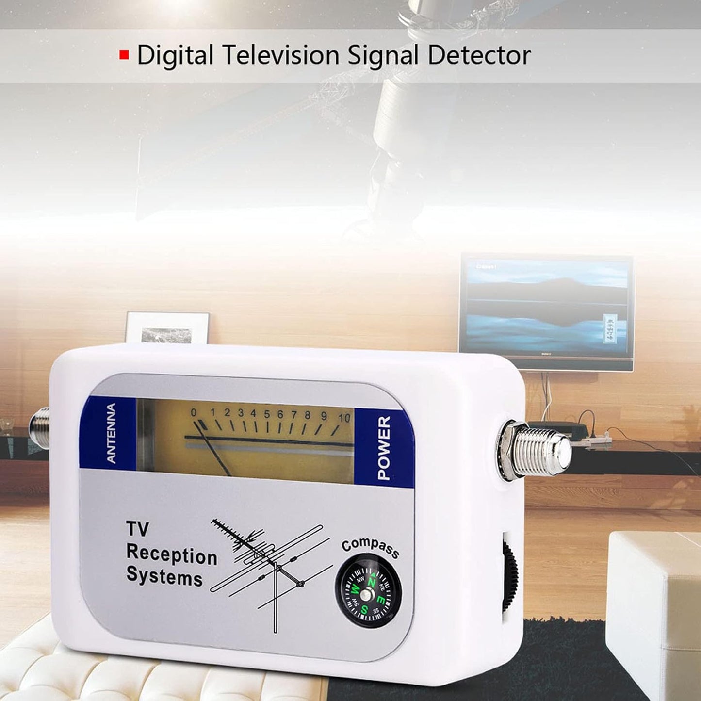Mini Finder Digital TV Strength Meter Detector Receiver with Backlight. Elegant Exterior, Excellent Sensitivity for Remote Satellite Antennas