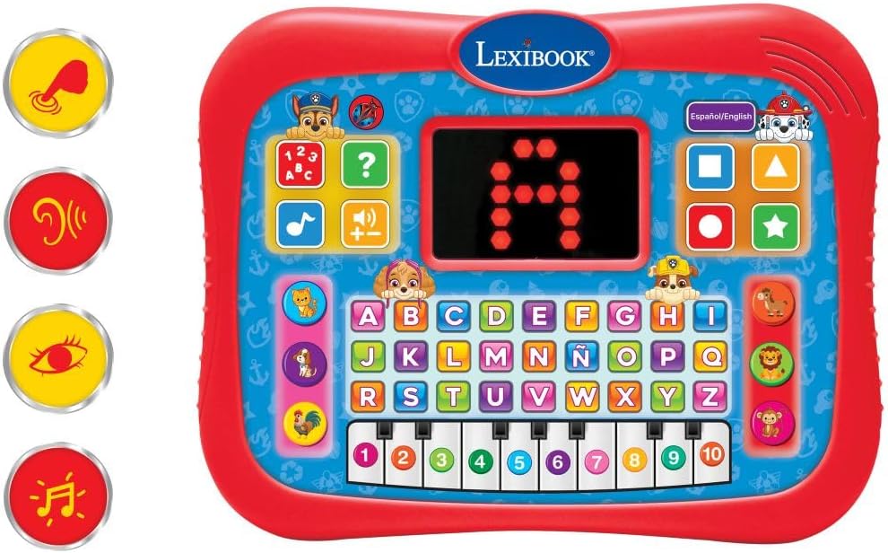 Bilingual Talking Learning Tablet for Kids – Interactive Educational Toy with Touch Keys, 5 Learning Modes, Numbers, Letters, Music & Quiz