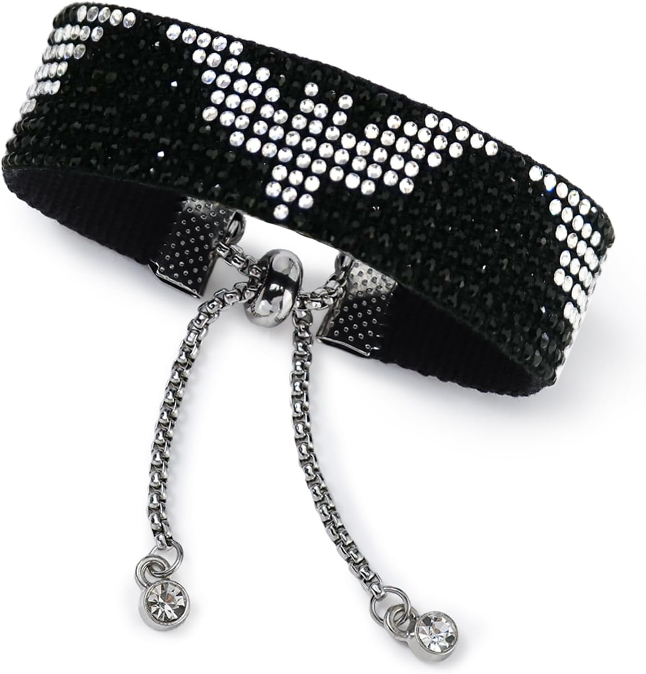 Rigoorium Ghost Charm Bracelet for Women Men – Halloween Jewelry with Sparkling Rhinestones, Adjustable Chain Spooky Costume Party Gift