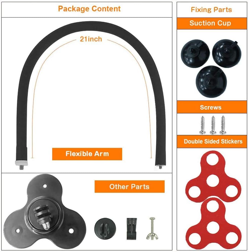 LUCKY Fish Finder Transducer Mount Arm Kayak Bracket Transducer Mounting Arm Flexible for Boat Canoe Kayak Fishing