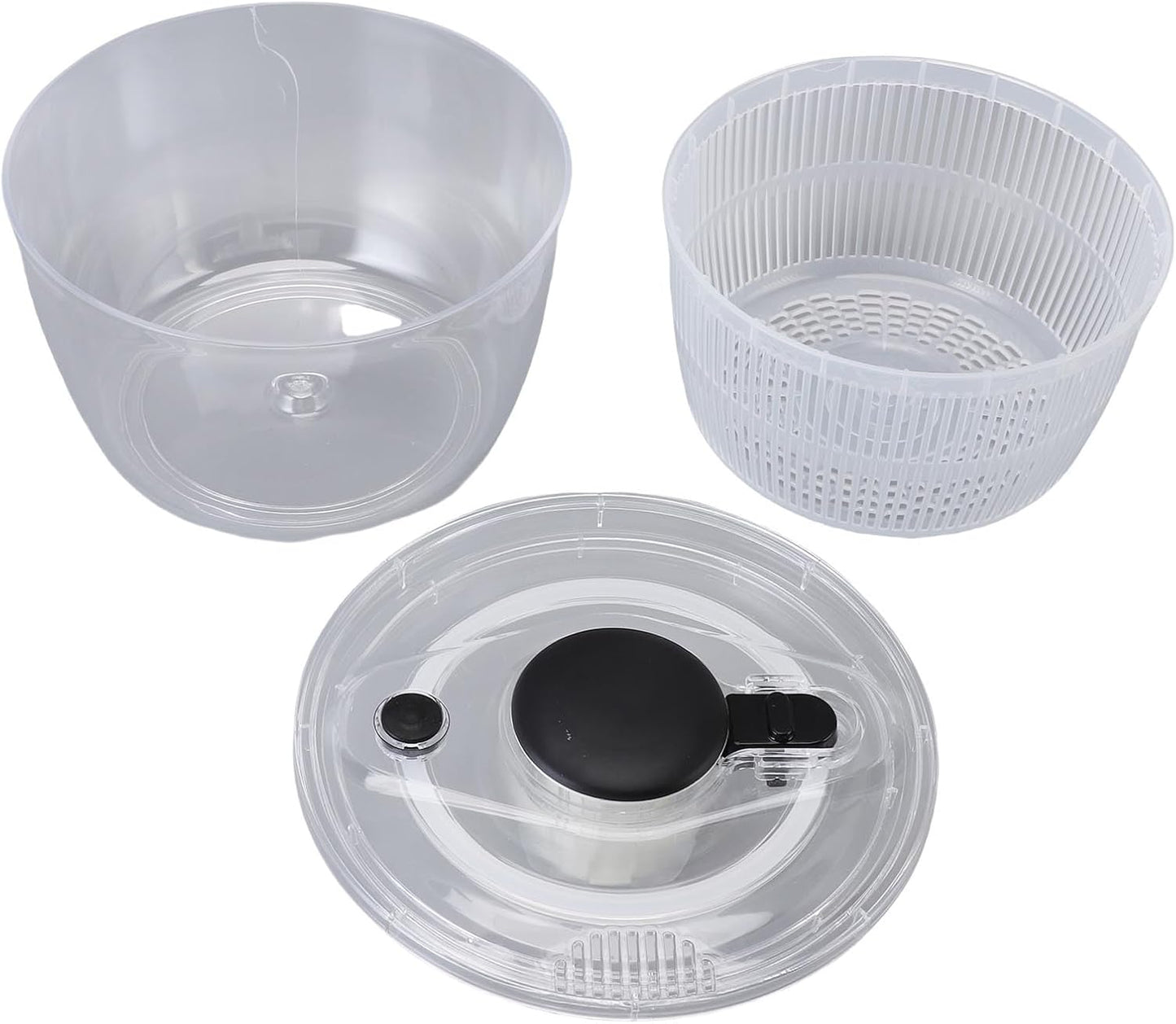 Vegetable Washer Dryer, Salad Spinner Anti Slip Base Home (Large 24x24cm / 9.4x9.4in)