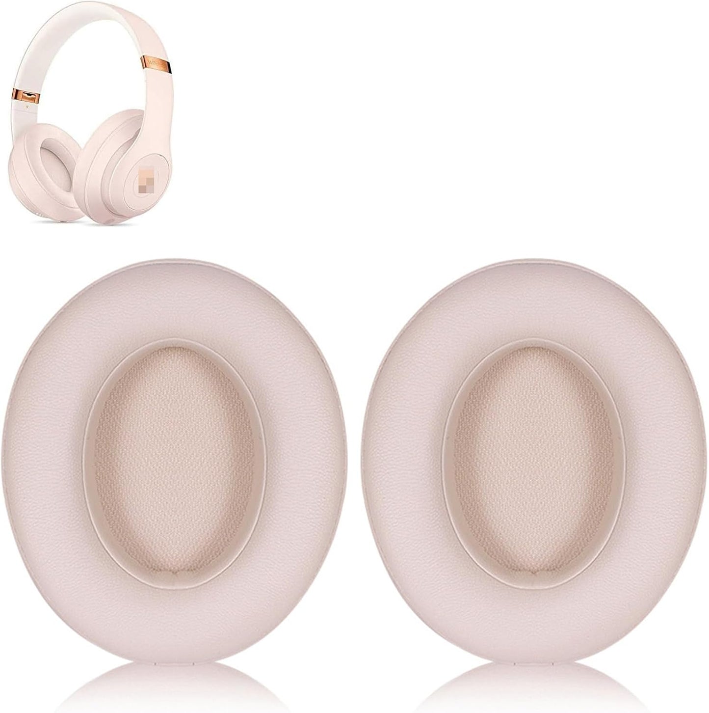 Studio 3 Ear Pads Cushions Replacement Earpads for Beats Studio 2 & Studio 3 Wired & Wireless Headphones,Ear Cushions Memory Foam Earpads with Soft Protein Leather Replacement Parts -White Floral