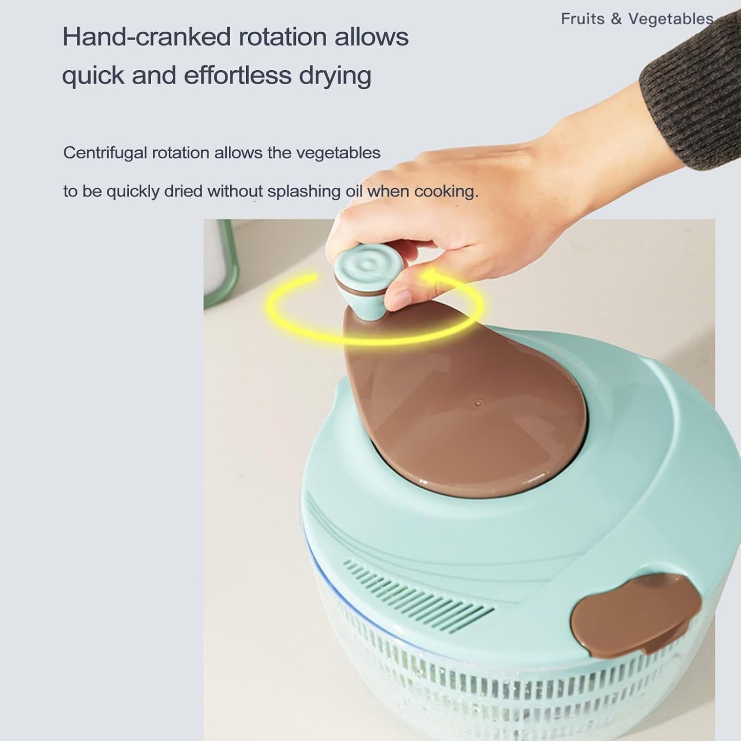 Salad Spin Washer Dryer,Quick and Easy Multi-Use Lettuce Spinner,Vegetable Dryer,Fruit Washer for Washing Fruits