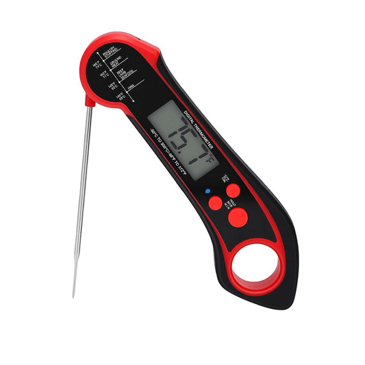 RIZGHWOY Meat Thermometer, Waterproof, Foldable, 500C Heat Tolerant | Magnetic Mount, Waterproof Design, Foldable Probe, Read, 572F Range, For Home Grillers & Bakers