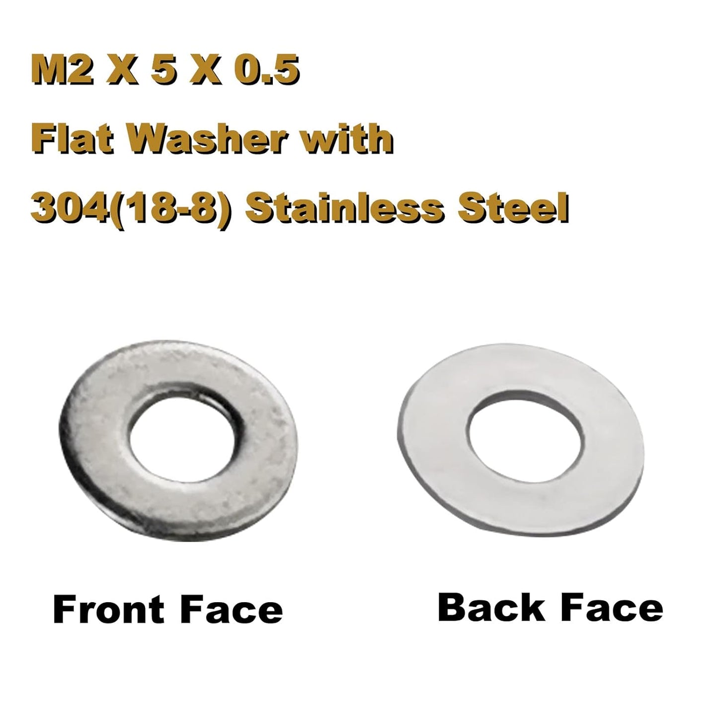 Fajoeda M6 Flat Washers 120Pcs M6 304 Stainless Steel Flat Washer for Bolts Screws, M6 x 12 mm x 1.5 mm