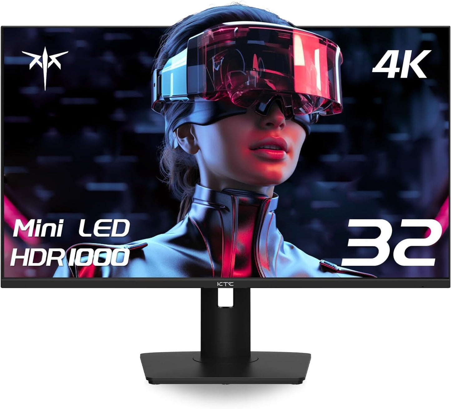KTC 32 Inch 2K Computer Monitor, IPS 1440p Monitor with Ultra-Thin Bezels, HDR10, Freesync/G-sync, HDMI/DP Ports, Tilt Adjustable, Eyecare, Ideal for Business, Office, and Casual Gaming