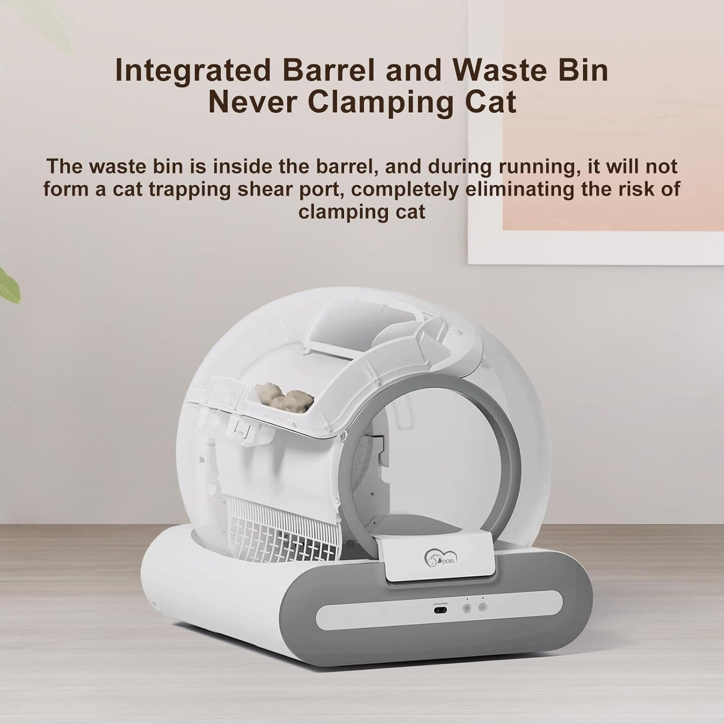 DOEL Self Cleaning Cat Litter Box, 65L Automatic Cat Litter Box, Smart Litter Box Machine with APP Control, Electric Self Scooping Litter Box