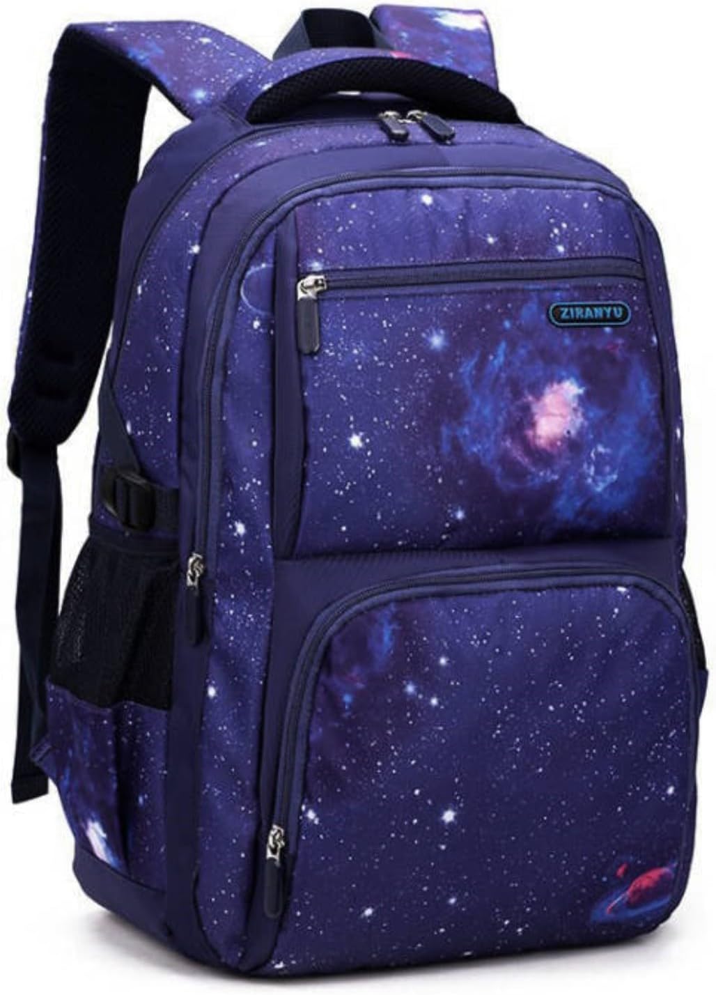 Boys Backpacks Primary Junior High School Bag Kids Bookbag with Lunch Bag 3 in 1 Casual Daypack Set Space Galaxy Durable Knapsack