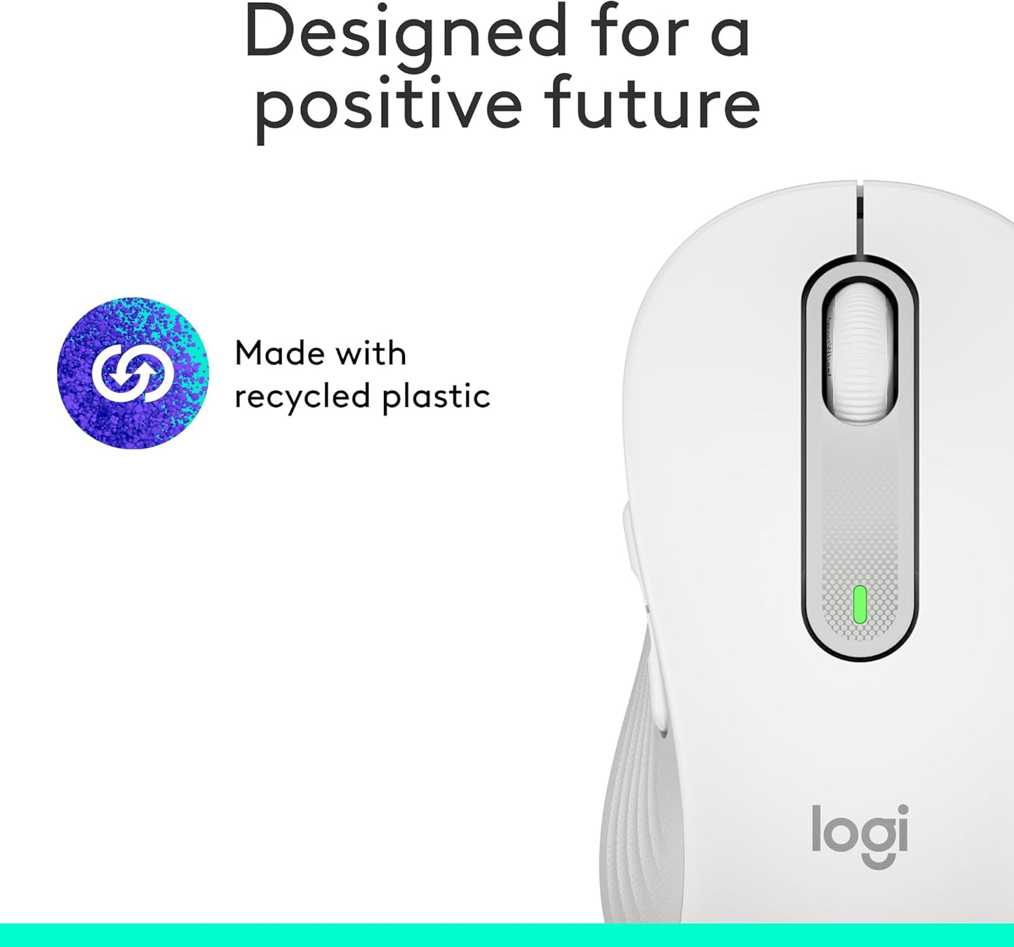 Logitech Signature M650 L Full Size Wireless Mouse - For Large Sized Hands, 2-Year Battery, Silent Clicks, Customizable Side Buttons, Bluetooth, for PC/Mac/Multi-Device/Chromebook - Black