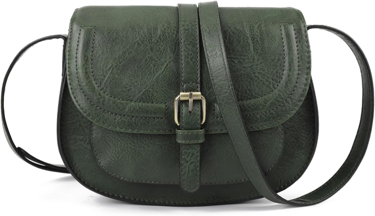Crossbody Bags for Women Small Over the Shoulder Saddle Purses and Boho Cross body Handbags,Vegan Leather