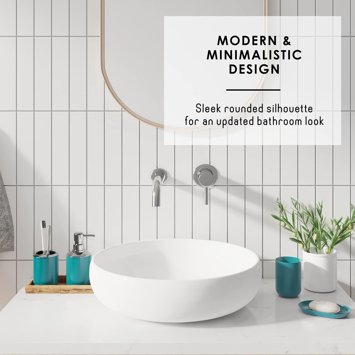 Clara Clark Bathroom Set - Gray Bathroom Accessories Set, Bathroom Sets with Shower Curtain and Rugs, 23PC Shower Curtain Set with Liner, Soap Dispenser, Soap Dish, Toilet Brush Holder, and Trash Can