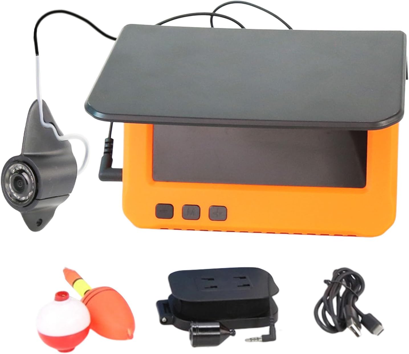 Portable Underwater Fishing Camera with 4.3" HD LCD Monitor, 15m/30m Cable, IR Night Vision – Fish Finder for Kayak, Boat, Ice & Lake Fishing, Real-Time Visual Fishing System (Cable 15m)