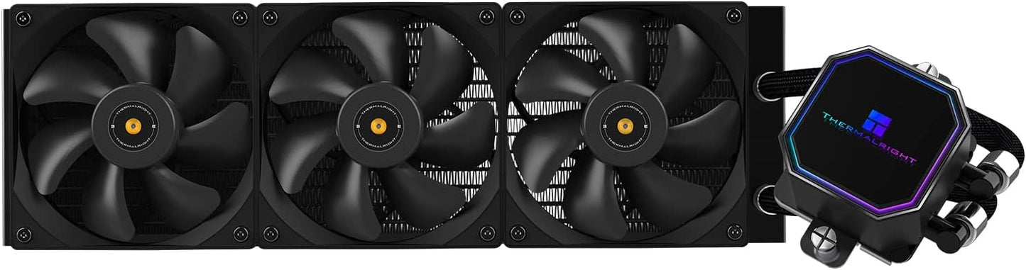 Thermalright Frozen Prism 360 Black AIO Water Cooler,Liquid CPU Cooler, 3×120mm PWM Fans Water Cooling System,1850RPM High Speed,Compatible with AMD/AM4/AM5&Intel LGA1151/1200/2066/1700
