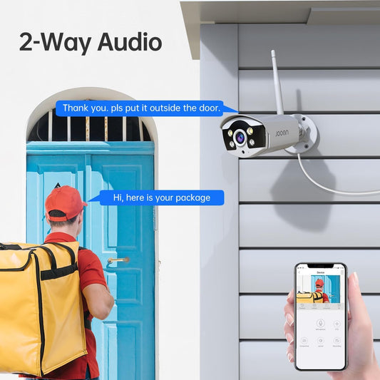 JOOAN【IP67 Weatherproof & H.265+ System】3MP Security Camera System Outdoor,10-Channel NVR&4Pcs FHD 1296P Video Record CCTV Cameras,Waterproof&Good Night Vision,Motion Dectection&Email Alarm,No HDD - PuriLite