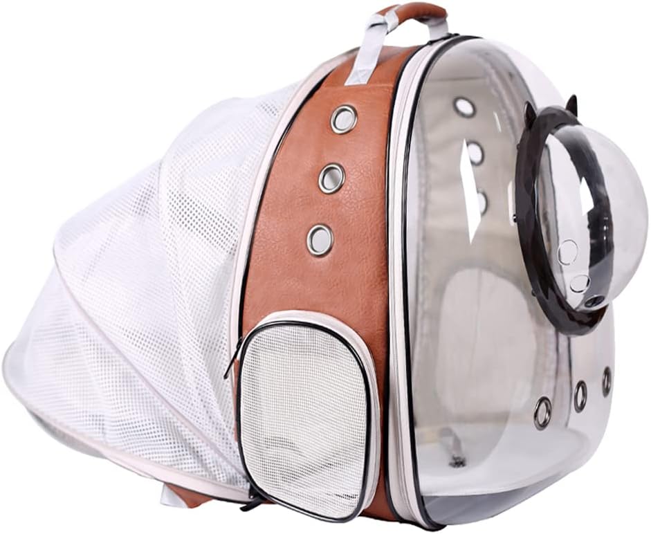 LAIRIES Dual Expandable Cat Backpack Carrier Front & Back Extension Pet Backpack Carrier, Fit up to 20 lbs, Bubble Capsule Dog Backpack Travel, Hiking & Outdoor Backpack (CL-Star Blue, Dual Extension)