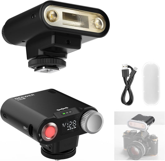 NEEWER Z160 SE Camera Flash, 20Ws GN15 6000±200K Speedlight, Manual 1/1-1/128 Power & S1/S2 Mode 3.7V/1200mAh Battery 650 Full Power Studio Light, Compatible with Canon Nikon Sony Fuji Olympus Cameras