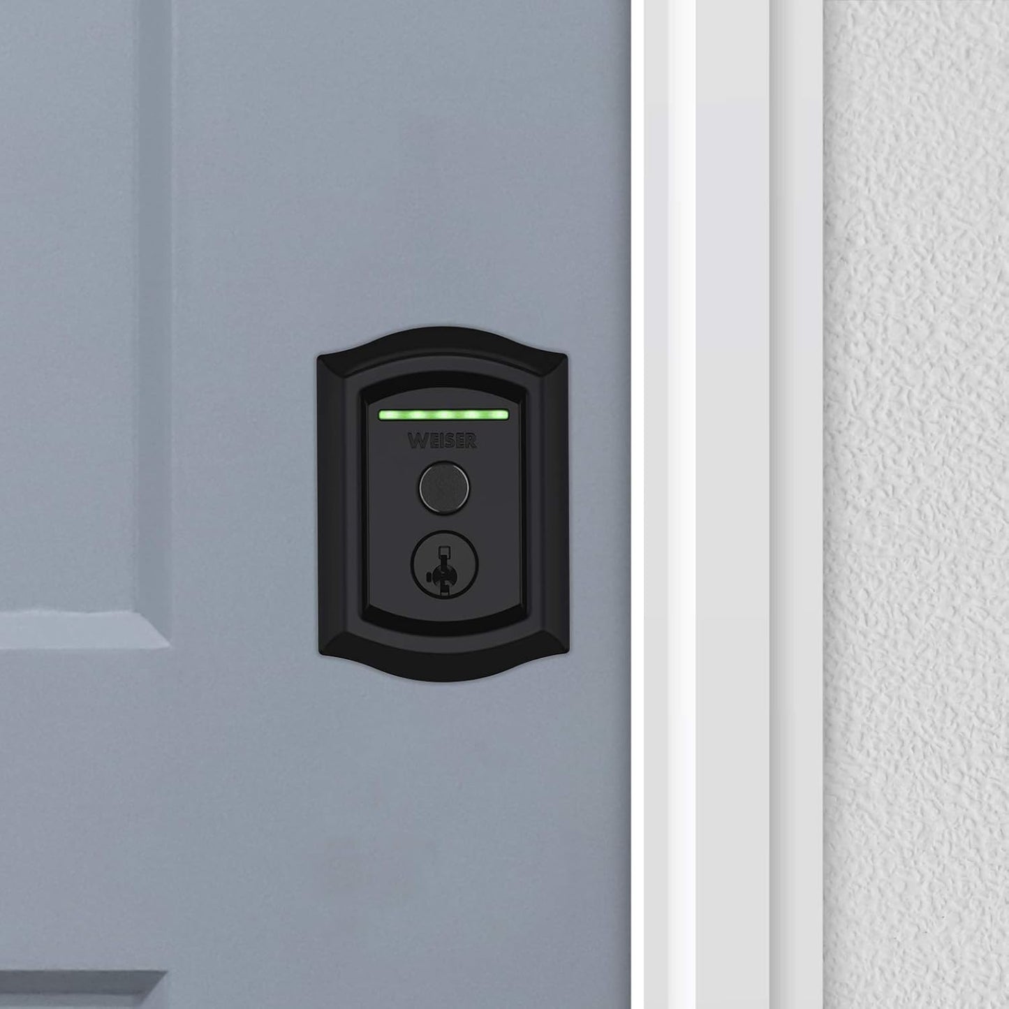 Weiser Halo Matte Black WiFi Smart Lock, Keyless Entry Door Lock, Touchscreen Keypad Door Lock, Amazon Alexa & Google Assistant/Google Home Compatible, Deadbolt Lock, Smart Locks for Entry Door