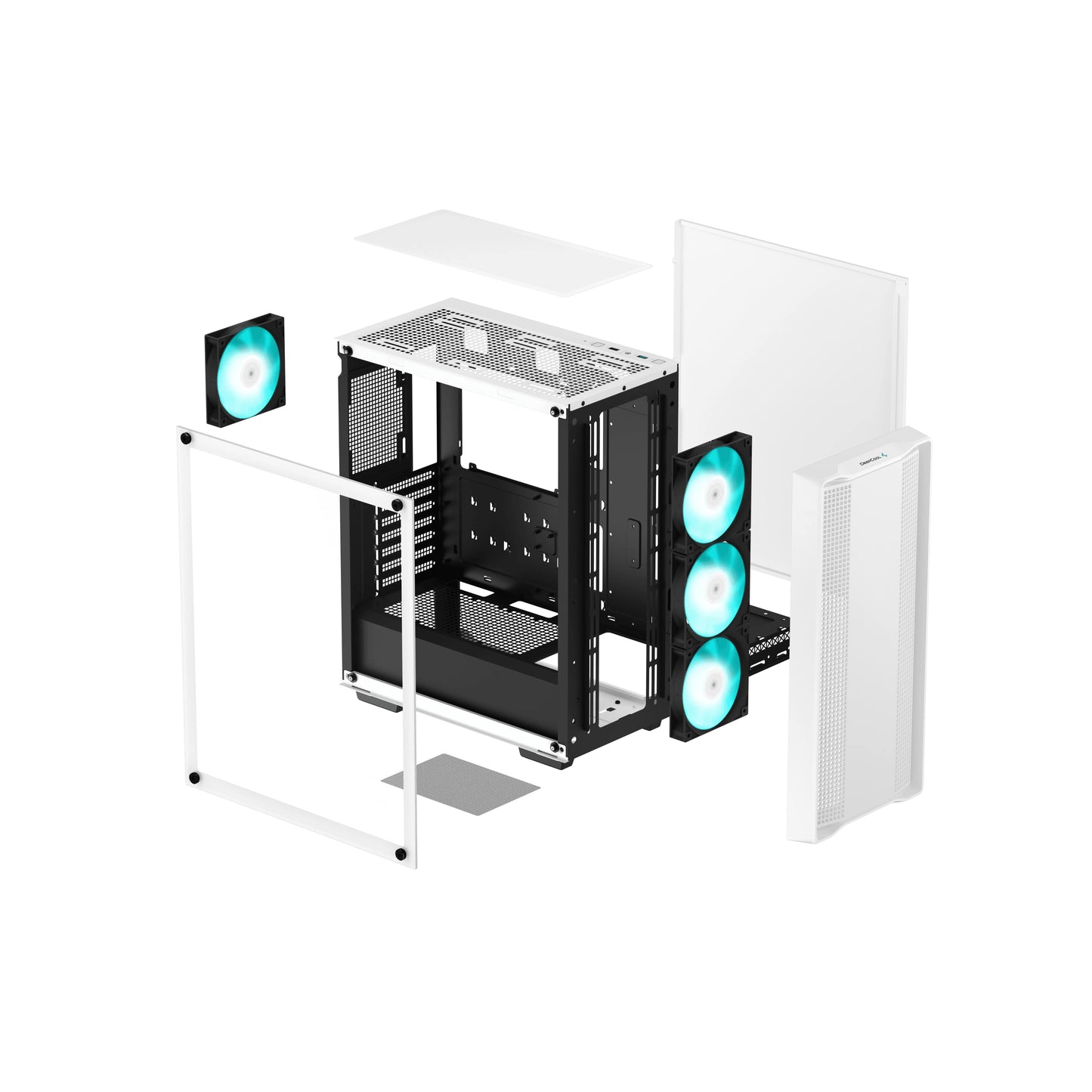 DeepCool-CC560-V2-White-Mid-Tower-ATX-PC-Case-Tempered-Glass
