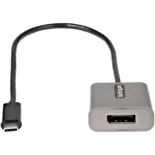 USB C to DisplayPort Adapter - 8K/4K 60Hz USB-C to DisplayPort 1.4 Adapter Dongle - USB Type-C to DP Monitor Video Converter - Works w/Thunderbolt 3 - w/12" Long Attached Cable - PuriLite