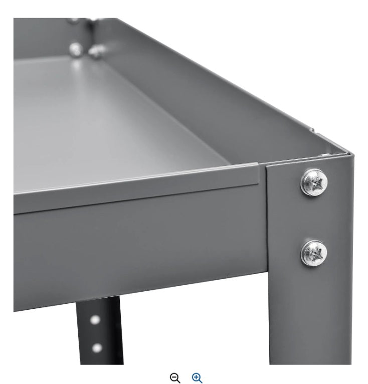 Global Industrial™ Steel Stock Cart w/2 Shelves, 500 lb. Capacity, 36"L x 24"W x 36"H