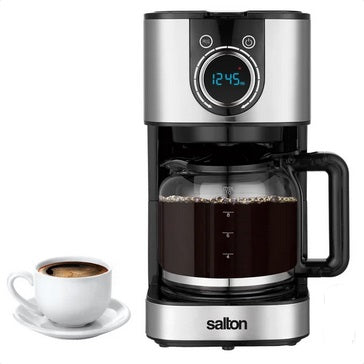 Salton 10 Cup Stainless Steel Digital Coffee Maker - PuriLite