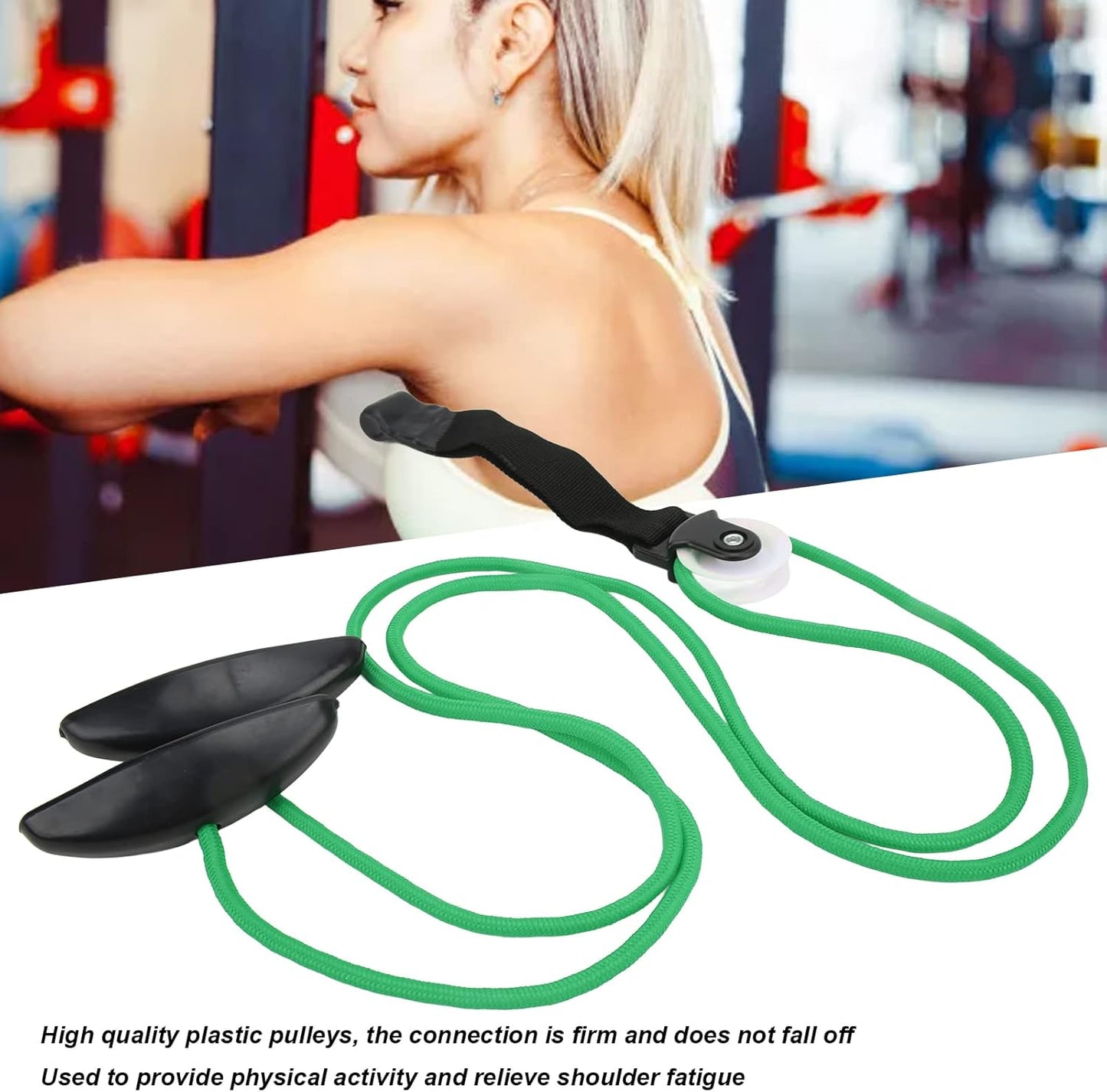 Shoulder Pulley, Home over Door Pulley Portable Door Band Resistances Workout Equipment for Alleviate Shoulder Pain and Physical Therapy (Green)