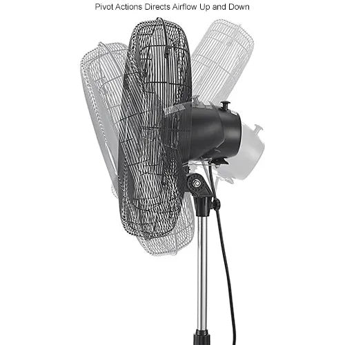Global Industrial™ 18" Industrial Pedestal Oscillating Fan, 4,550 CFM, 1/6 HP