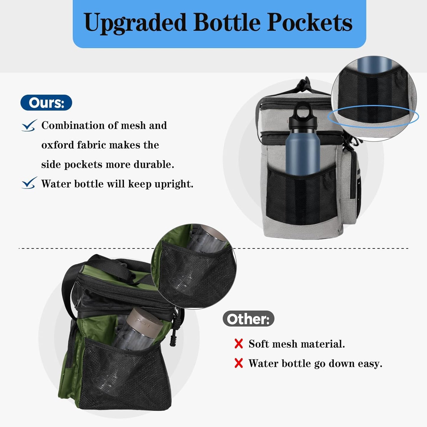 Lunch Box Cooler Bag - Insulated Tactical Lunchbox for Men - XLarge Lunch Pail Lunch Kit for Adults Work Outdoor Shifts Trips Black Camo 25L