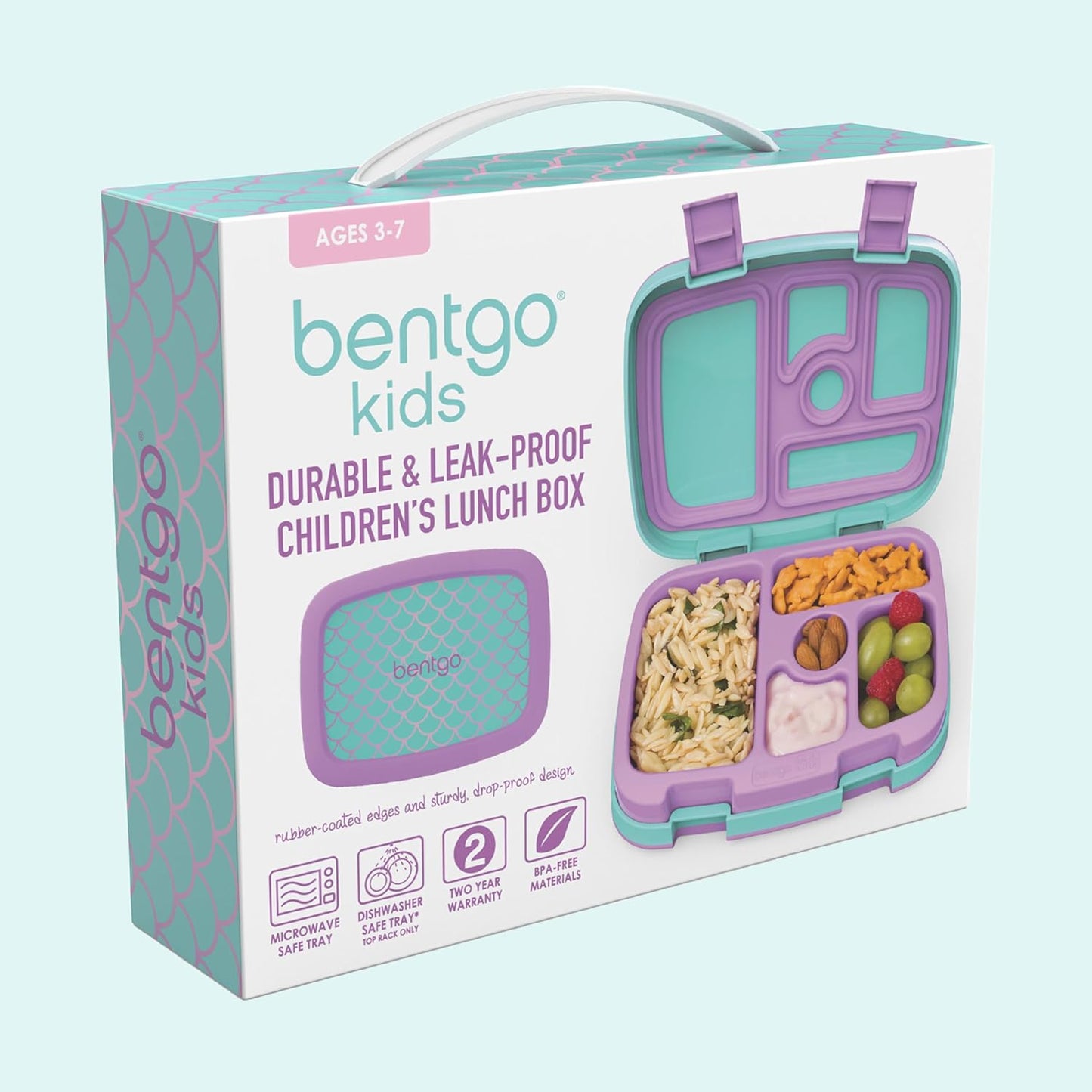 Bentgo Kids Prints Leak-Proof, 5-Compartment Bento-Style Kids Lunch Box - Ideal Portion Sizes for Ages 3 to 7 - BPA-Free, Dishwasher Safe, Food-Safe Materials - 2021 Collection (Llamas)