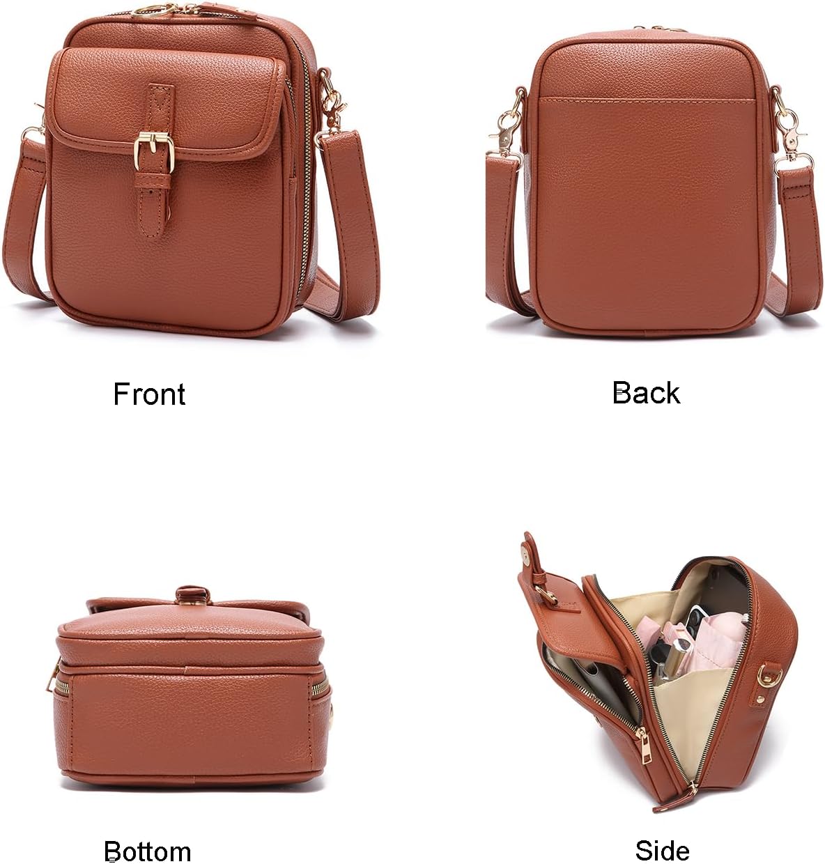 Lexiyat Crossbody Purses for Women Trendy Cell Phone Bag Leather Shoulder Handbags with Card Slots
