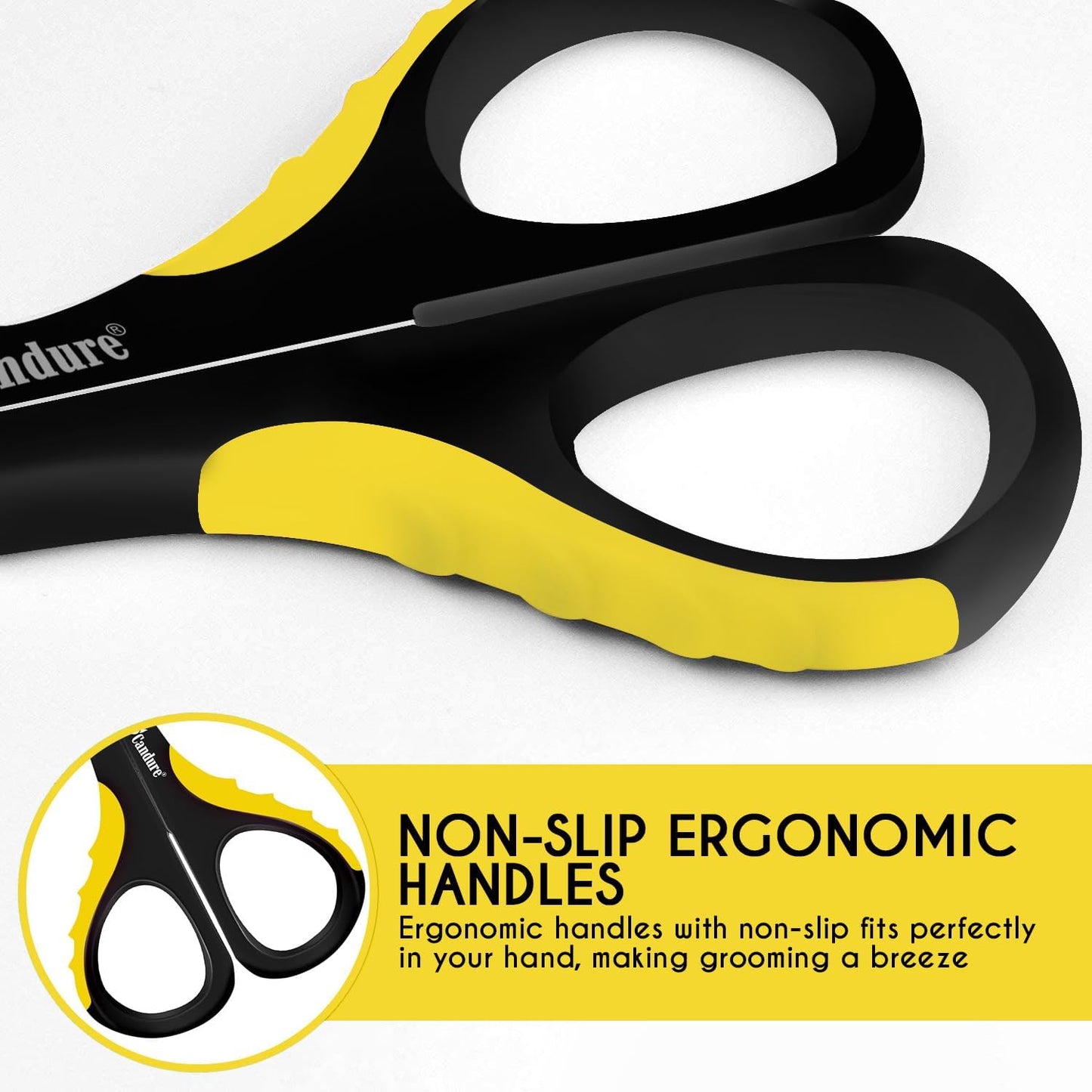 Candure Dog Nail Clippers and Trimmer with Safety Guard to Avoid Over-Cutting Toe Nails- Professional Grooming Razor Edge Blades Pet Nail Clipper with Free Nail File for Small Medium Large Breeds