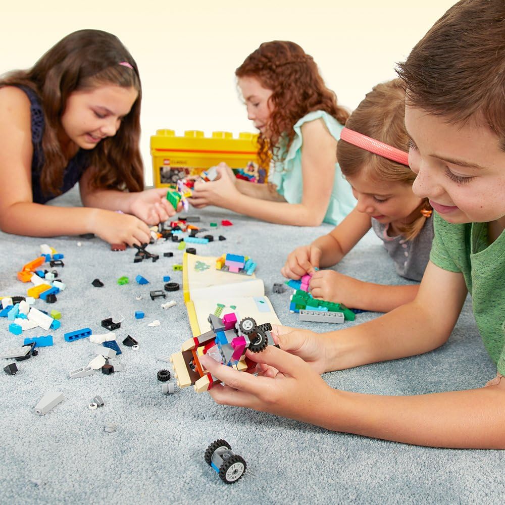 LEGO Classic Large Creative Brick Box 10698 Building Toy Set, Toy Storage Solution for Home or Classrooms, Interactive Building Toy for Kids, Boys, and Girls