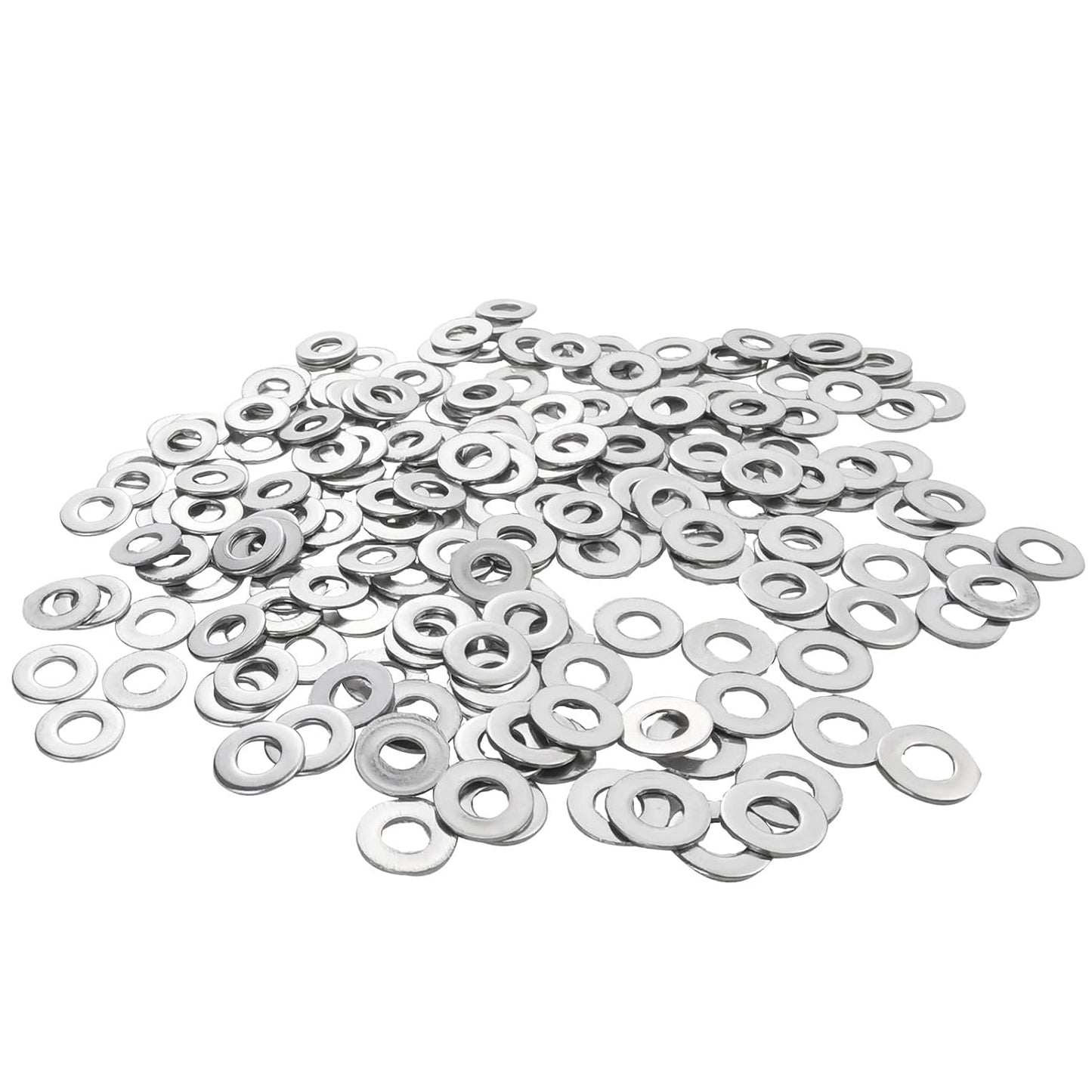 Fajoeda M6 Flat Washers 120Pcs M6 304 Stainless Steel Flat Washer for Bolts Screws, M6 x 12 mm x 1.5 mm