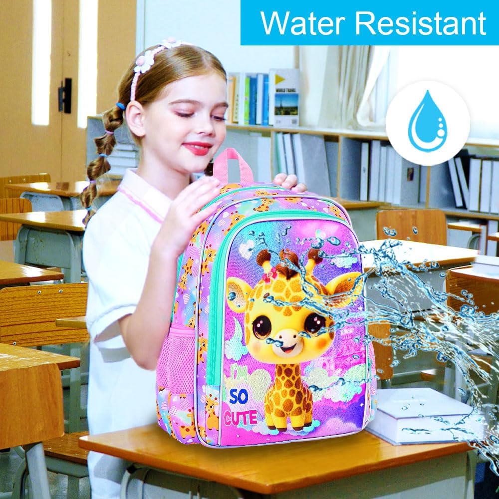 3pcs Backpack for Boys and Girls, 16” Kids Kindergarten Bookbag with Lunch Box, Cute Elementary Backpacks for Boy Girl