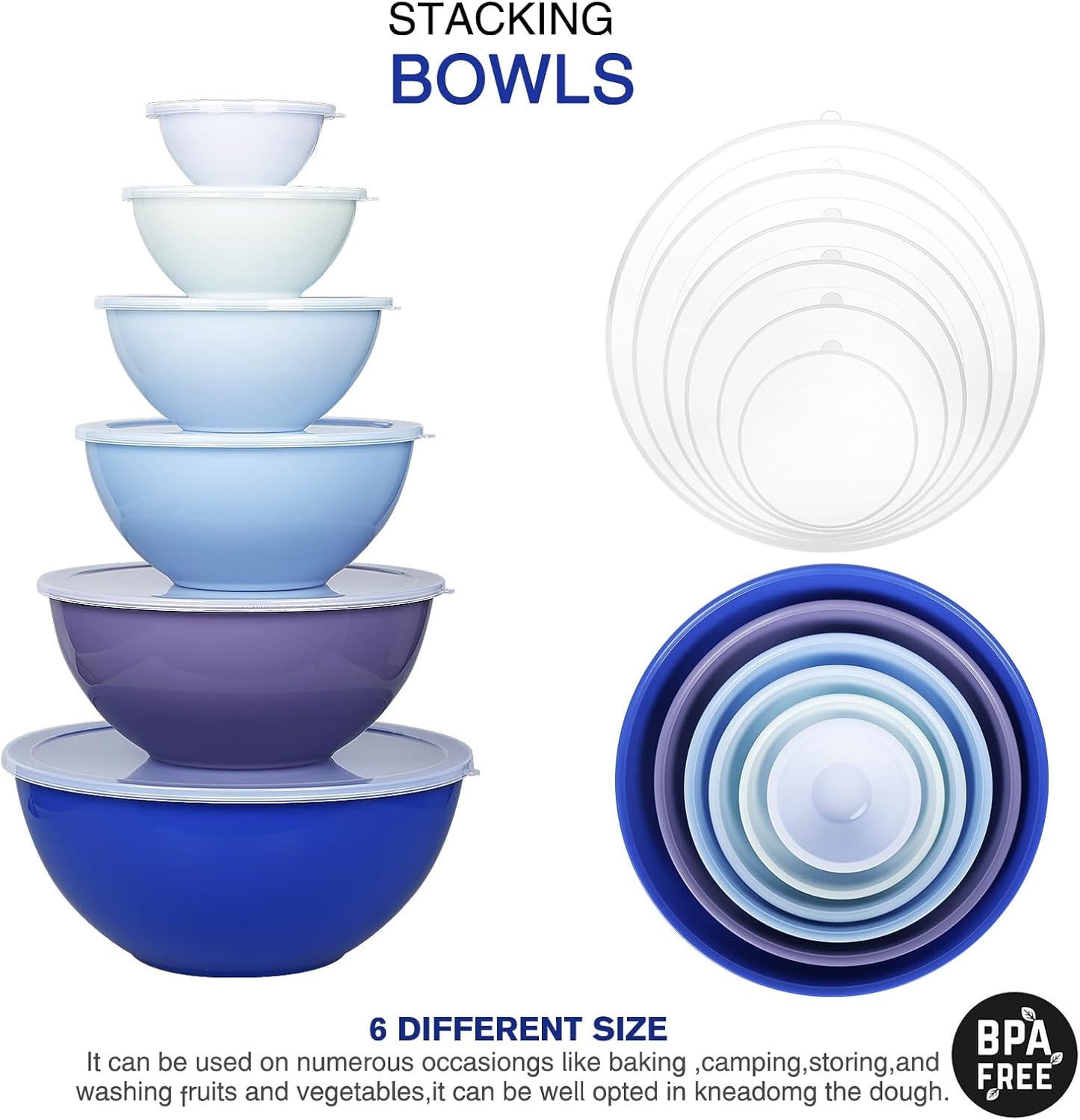 Purilite Select Plastic Mixing Bowl Set