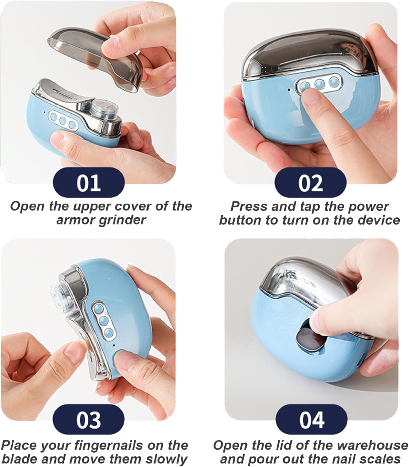 Automatic Nail Clipper, 3 Speeds 3 In 1 Electric Toenail Clippers With Polisher And Nail Lamp, Rechargeable Mute Fingernail Trimmer For Adults And Kids, Baby Products