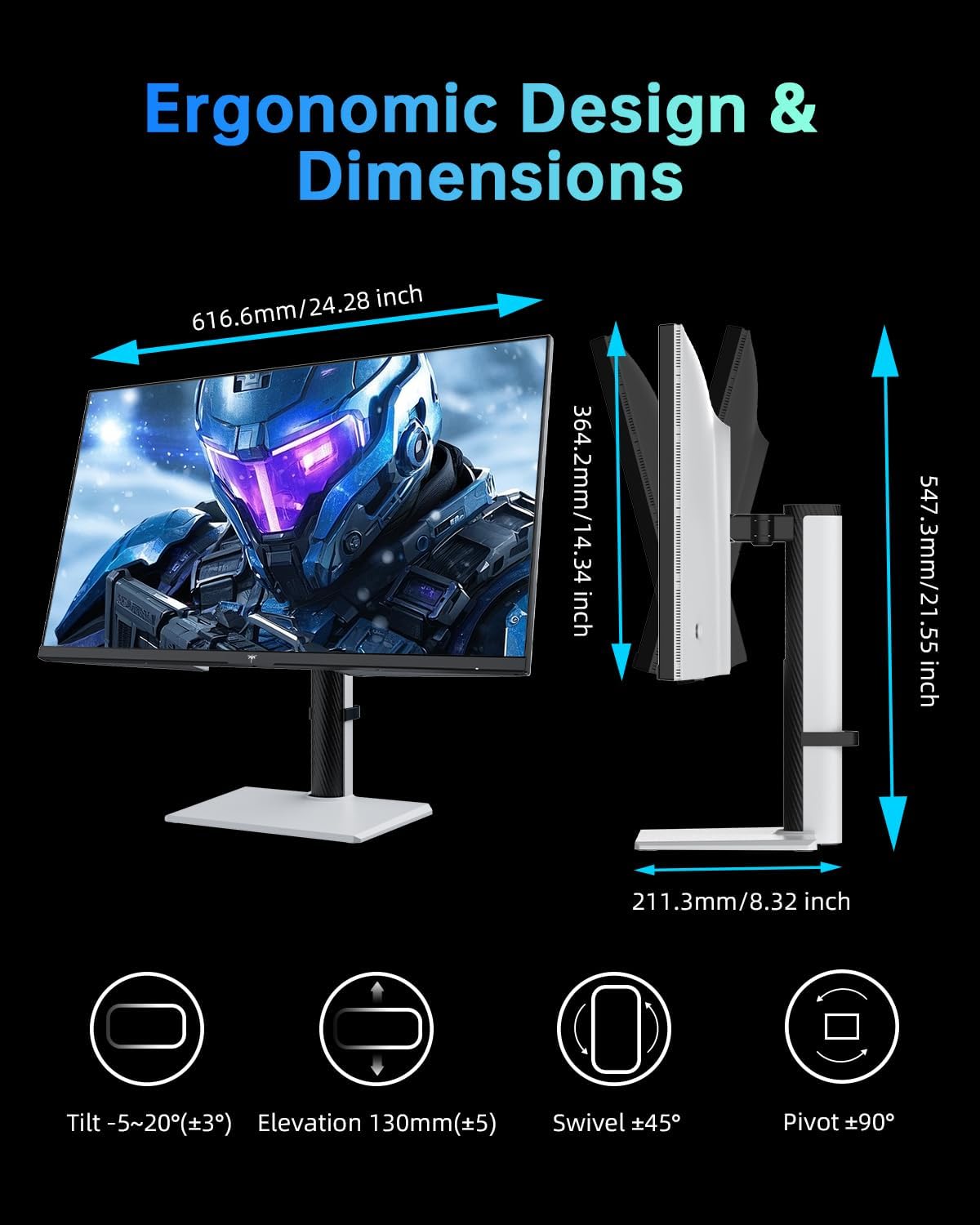 KTC 32 Inch 2K Computer Monitor, IPS 1440p Monitor with Ultra-Thin Bezels, HDR10, Freesync/G-sync, HDMI/DP Ports, Tilt Adjustable, Eyecare, Ideal for Business, Office, and Casual Gaming
