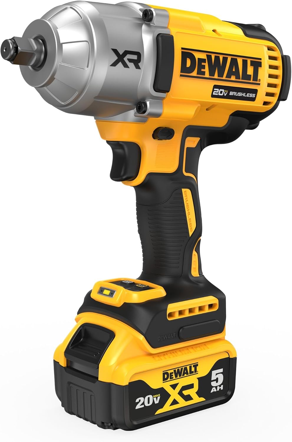 DEWALT 20V MAX XR Impact Wrench, 1/2 In Cordless, High Torque, 4 Speed Precision Mode, Tool Only (DCF900B)