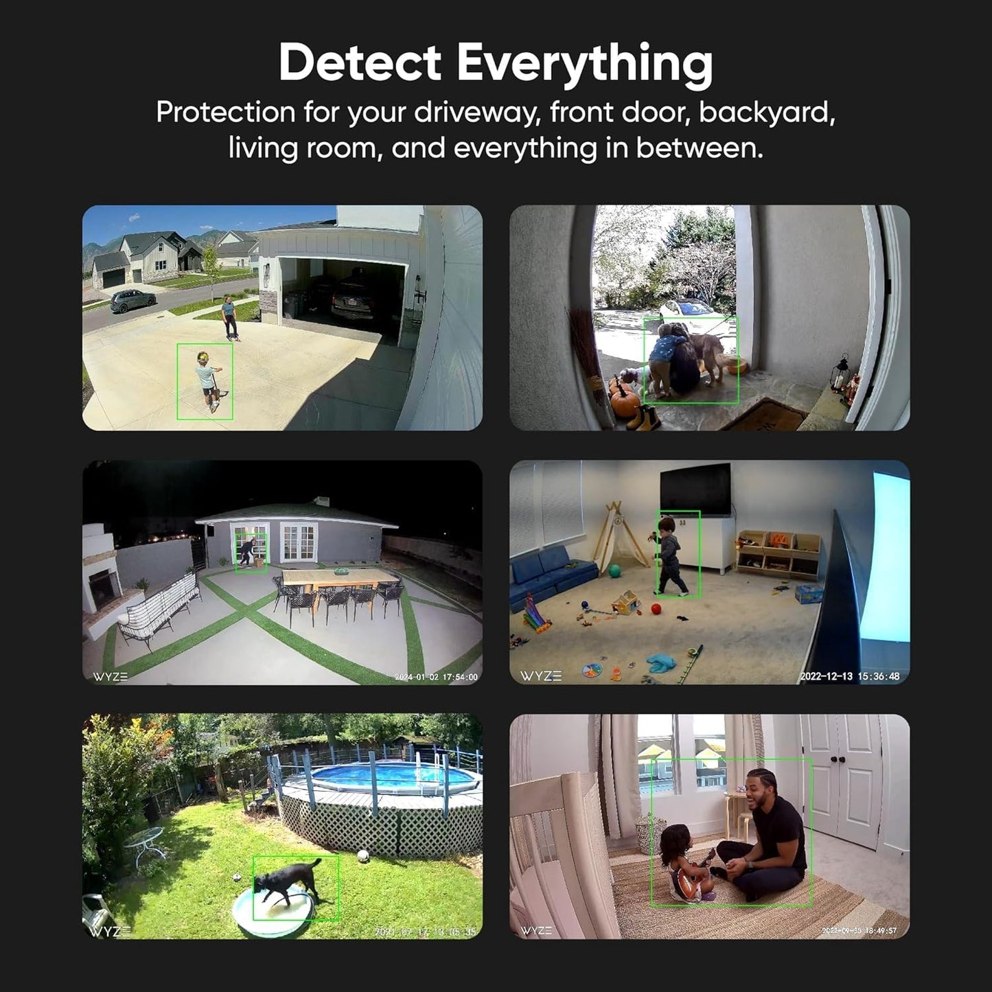 Wyze Cam v3 with Color Night Vision, Wired 1080p HD Indoor/Outdoor Security Camera, 2-Way Audio, Works with Alexa, Google Assistant, and IFTTT, 2-Pack