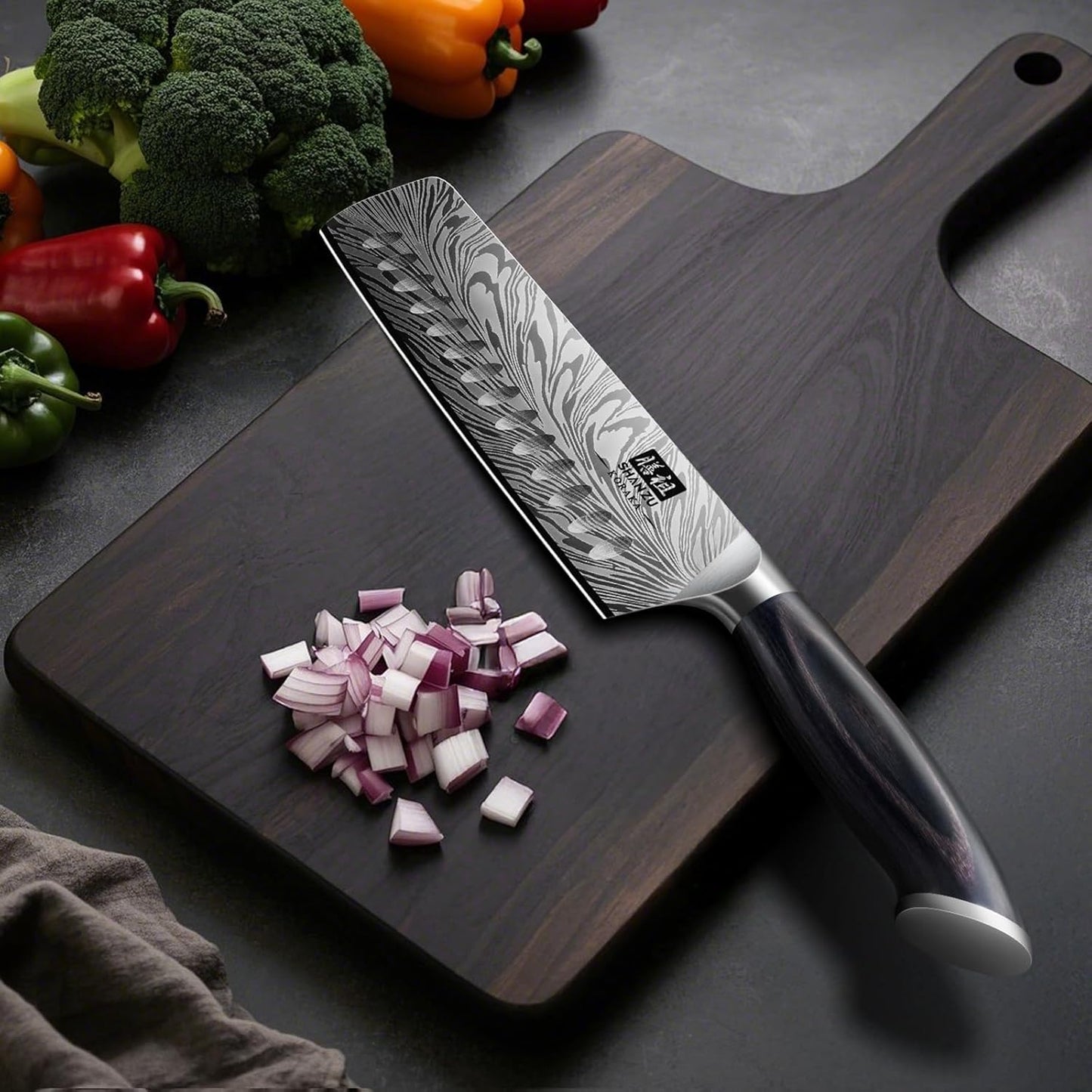 SHAN ZU Fillet Knife 7 Inch, Powder Steel Boning Knife High Carbon Japanese Filleting Knife, Ultra Sharp Deboning Knife for Meat Cutting, Fish Knife with Ergonomic Pakkawood Handle
