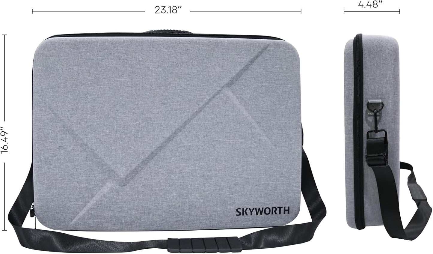 Skyworth 24-Inch Portable Smart Display with Google TV, 3-Hour Battery Life 24P100 Companion Series 1080P FHD, HDR10, Dolby Audio, LED, Bluetooth Remote, Built-in Chromecast and Google Assistant