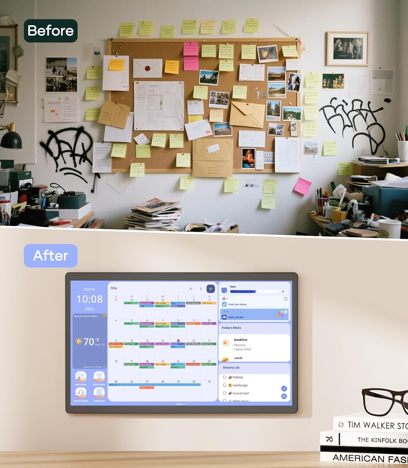 Purilite Select 32-Inch Digital Wall Calendar