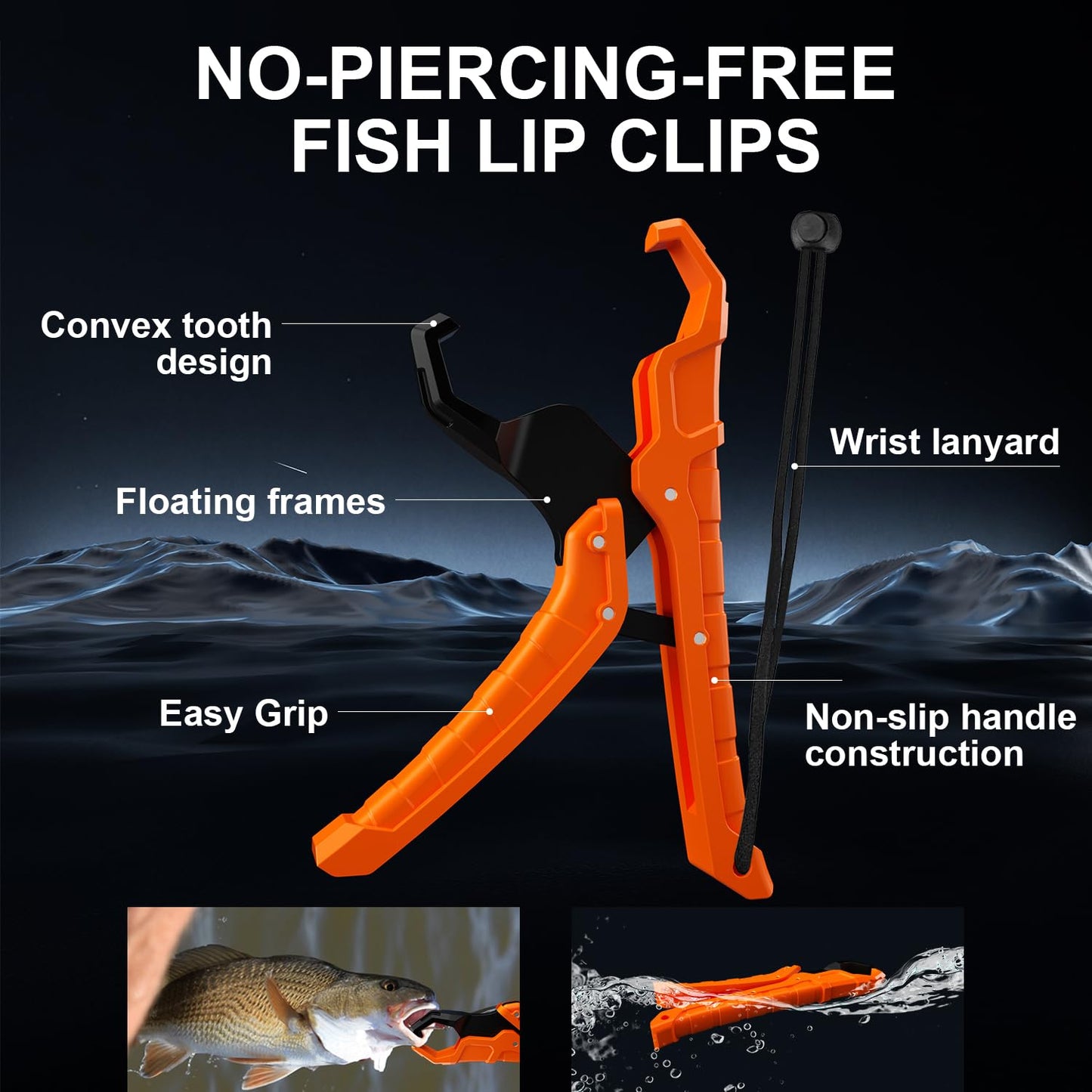 GRAM PRES Fish Scale 110lb/50kg,Digital Fishing Scale with Ruler,Electronic Portable Hanging Luggage Weight Scale with Hook and Fish Lip Gripper,Lb/oz/Kg Mode, Batteries Included