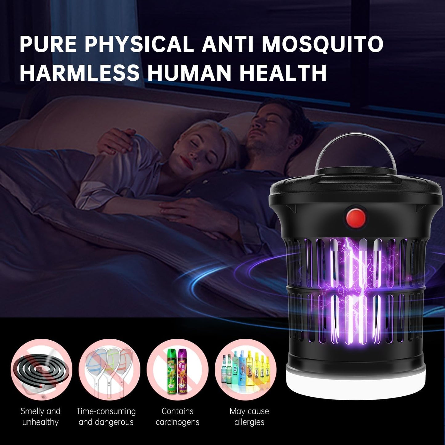 Bug Zapper Mosquito Zapper Outdoor,30W Mosquito Killer Outdoor IPX4 Waterproof, High Powered 4200V Electric Mosquito Zapper, Fly Trap for Home Garden Patio